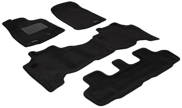Тришарові килимки Sotra 3D Premium 12mm Black для Toyota Land Cruiser Prado (J150)(1-2-3 ряд) 2009-2013 - Фото 1