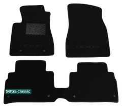 Двухслойные коврики Sotra Classic Black для Lexus RX (mkII)(подлокотник сдвинут назад) 2003-2008