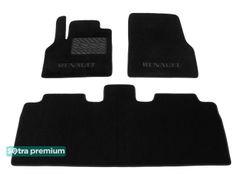Двухслойные коврики Sotra Premium Black для Renault Espace (mkIV)(1-2 ряд) 2002-2014