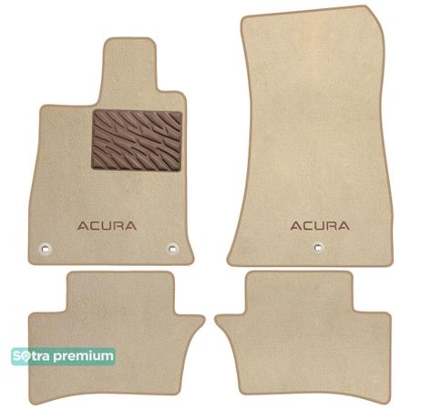 Двошарові килимки Sotra Premium Beige для Acura TLX (mkII) 2020→ - Фото 1