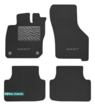 Двошарові килимки Sotra Classic Grey для Seat Leon (mkIV) 2020→ - Фото 1