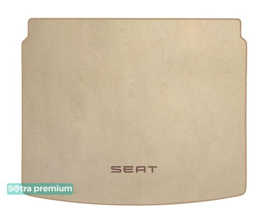 Двошарові килимки Sotra Premium Beige для Seat Ateca (mkI)(з дворівневою підлогою)(верхнє положення)(багажник) 2016→ - Фото 1