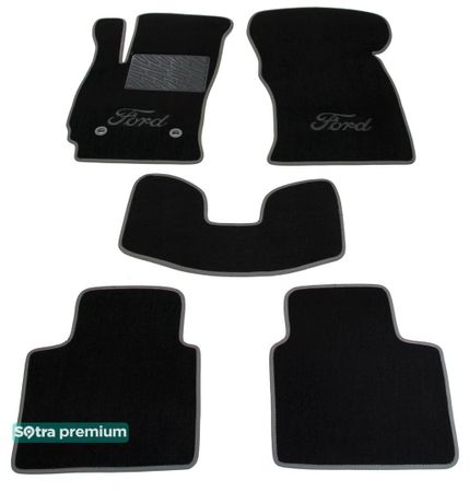 Двошарові килимки Sotra Premium Black для Ford Mondeo (mkIII) 2000-2007 - Фото 1