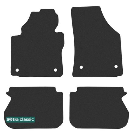 Двухслойные коврики Sotra Classic Black для Volkswagen Caddy (mkIII)(1-2 ряд) 2003-2020 - Фото 1