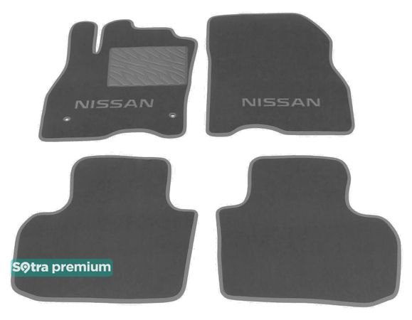 Двошарові килимки Sotra Premium Grey для Nissan Leaf (mkI) 2010-2017 - Фото 1