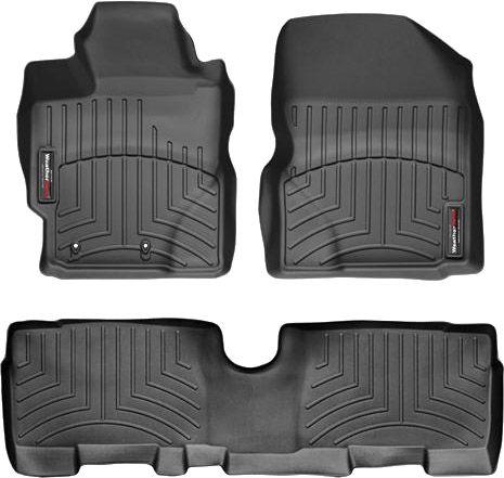 Коврики WeatherTech Black для Toyota Yaris (mkII)(hatch); Scion xD (mkI)(with heating vens under front seats) 2005-2014 (USA) - Фото 1