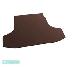 Двошарові килимки Sotra Premium Chocolate для Porsche Panamera (mkI)(не гібрид)(без сіток у нішах)(багажник) 2009-2016