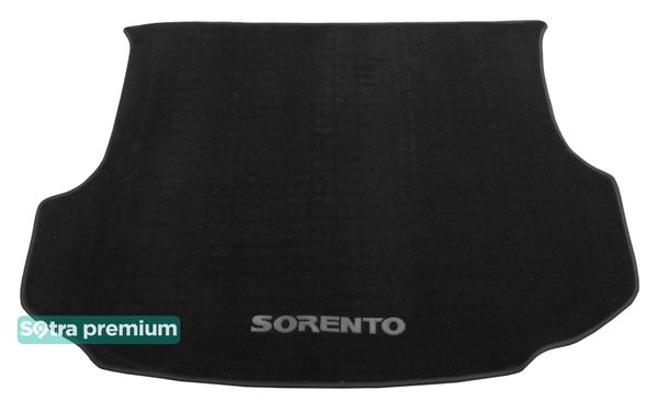 Двухслойные коврики Sotra Premium Black для Kia Sorento (mkII)(5 мест)(багажник) 2009-2012 - Фото 1