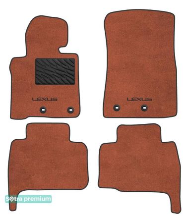 Двошарові килимки Sotra Premium Terracotta для Lexus LX (mkIII)(J200)(MBS Autobiography)(1-2 ряд) 2016-2021 - Фото 1