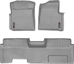 Коврики WeatherTech Grey для Ford F-150 (mkXII)(extended cab)(no 4x4 shifter)(with full console)(no air vents to 2 row)(4 fixing posts) 2010-2014