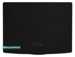 Двухслойные коврики Sotra Premium Graphite для Ford Focus (mkIV)(хетчбэк)(верхний)(с запаской)(багажник) 2018→