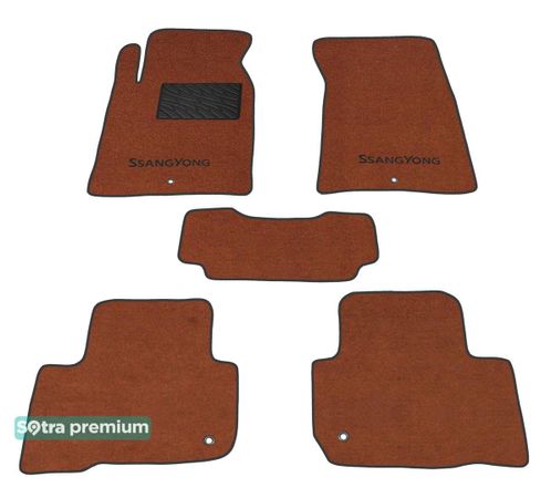 Двошарові килимки Sotra Premium Terracotta для SsangYong Rexton (mkI)(1-2 ряд) 2007-2012 - Фото 1