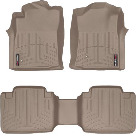 Коврики WeatherTech Beige для Toyota Tacoma (mkII)(extended cab)(with storage boxes on 2 row) 2008-2011 automatic - Фото 1