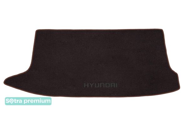 Двошарові килимки Sotra Premium Chocolate для Hyundai Kona (mkI)(багажник) 2017→ - Фото 1