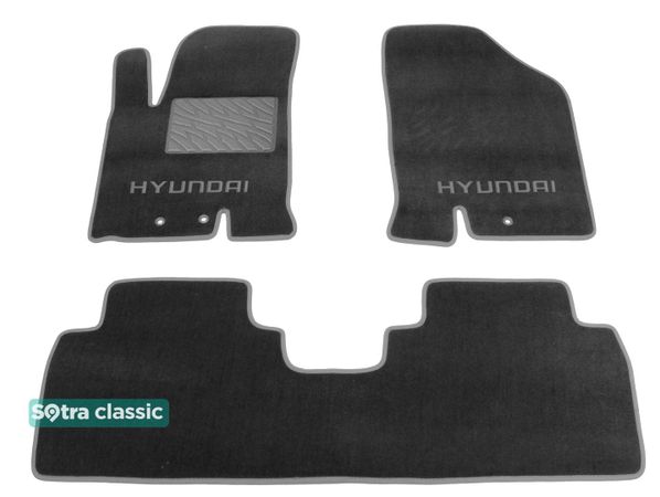 Двошарові килимки Sotra Classic Grey для Hyundai ix20 (mkI) 2010-2018 - Фото 1