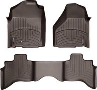 Коврики WeatherTech Choco для Dodge Ram (mkIV)(quad cab)(1 fixing hook)(no PTO Kit) 2009-2012 - Фото 1