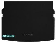 Двошарові килимки Sotra Classic Black для Renault Austral (mkI)(гібрид) 2022-> (верхній)(із запаскою)(багажник) - Фото 1