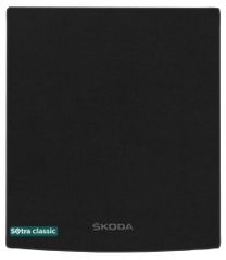 Двошарові килимки Sotra Classic Black для Skoda Superb (mkIII)(універсал)(верхній рівень)(багажник) 2015-2020