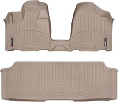 Коврики Weathertech Beige для Dodge Grand Caravan (mkV)(1-2 row)(no console)(2 row bench)(no Stow & Go or Swivel & Go seats) 2012→