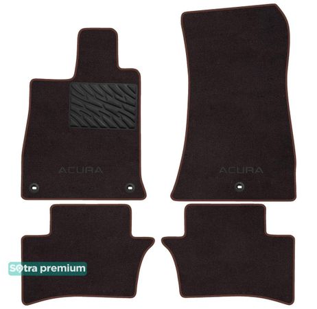 Двошарові килимки Sotra Premium Chocolate для Acura TLX (mkII) 2020→ - Фото 1