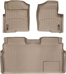 Коврики Weathertech Beige для Ford F-150 (double cab)(mkXII)(no 4x4 shifter)(no full console on 1 row)(1 fixing hook) 2009-2010
