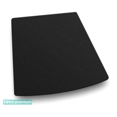 Двухслойные коврики Sotra Premium Black для Skoda Superb (mkII)(универсал)(с вырезали под полозья)(багажник) 2008-2015