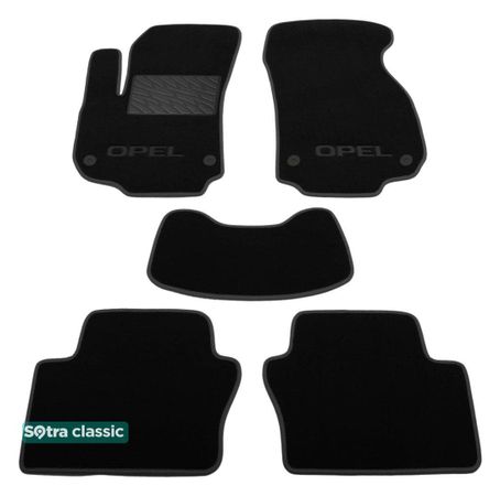 Двухслойные коврики Sotra Classic Black для Opel Zafira (mkII)(B)(1-2 ряд) 2005-2014 - Фото 1