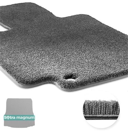 Двошарові килимки Sotra Magnum Grey для Mercedes-Benz C-Class (C205)(купе)(багажник) 2015-2022 - Фото 1