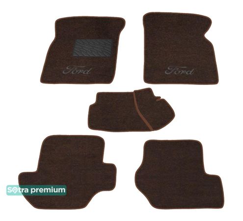 Двошарові килимки Sotra Premium Chocolate для Ford Fiesta (mkIII) 1989-1997 - Фото 1