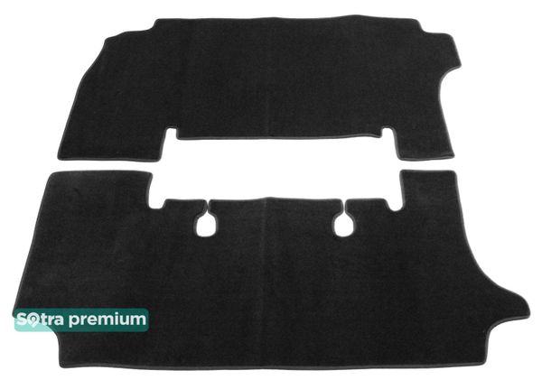 Двошарові килимки Sotra Premium Black для Toyota Previa (mkI)(2-3 ряд) 1990-1999 - Фото 1