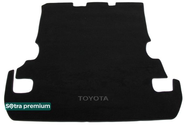 Двошарові килимки Sotra Premium Black для Toyota Land Cruiser (J200)(з вирізами під 3 ряд)(багажник) 2007-2015 - Фото 1