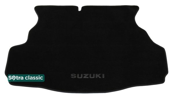 Двошарові килимки Sotra Classic Black для Suzuki Liana (mkI)(седан)(багажник) 2001-2007 - Фото 1