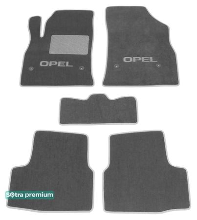 Двошарові килимки Sotra Premium Grey для Opel Astra (mkV)(K) 2015-2021 - Фото 1