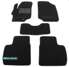 Двухслойные коврики Sotra Classic Black для Peugeot 301 (mkI) 2012→