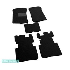 Двошарові килимки Sotra Premium Black для Kia Carens (mkII)(1-2 ряд) 2007-2013 МКПП