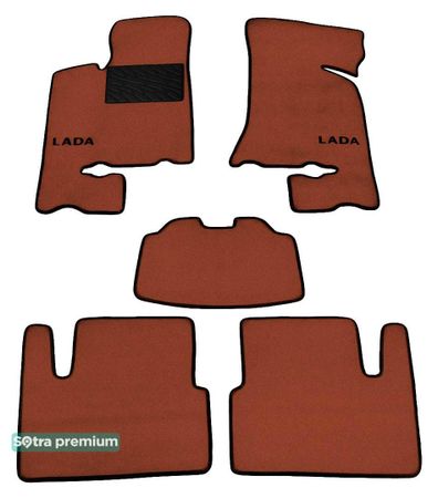 Двухслойные коврики Sotra Premium Terracotta для Лада Приора (mkI)(2170) 2007-2017 - Фото 1