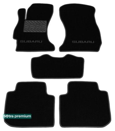 Двошарові килимки Sotra Premium Black для Subaru Forester (mkIV) 2013-2018 - Фото 1