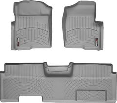 Коврики Weathertech Grey для Ford F-150 (extended cab)(mkXII)(no 4x4 shifter)(with not full console or no console)(1 fixing hook) 2009-2010