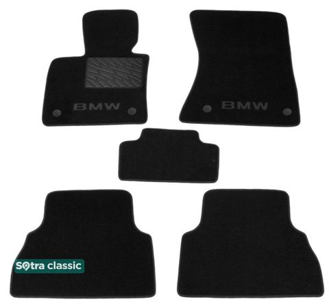 Двухслойные коврики Sotra Classic Black для BMW X5 (E70) / X6 (E71)(с липучками) 2007-2014 - Фото 1