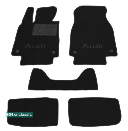 Двошарові килимки Sotra Classic Black для Audi e-tron GT (mkI) 2020→ - Фото 1