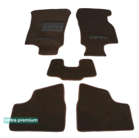 Двошарові килимки Sotra Premium Chocolate для Opel Astra (mkII)(G)(седан, хетчбек та універсал) 1998-2009 - Фото 1