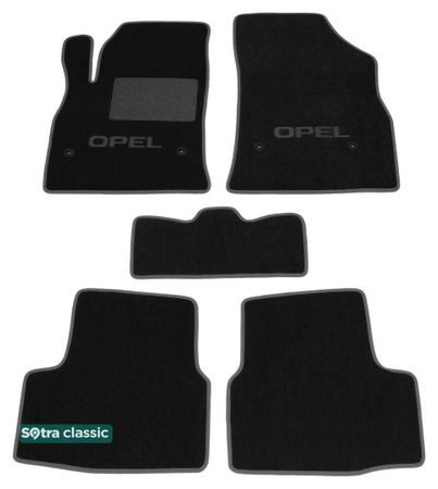 Двошарові килимки Sotra Classic Black для Opel Astra (mkV)(K) 2015-2021 - Фото 1
