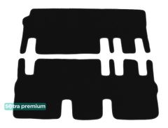 Двошарові килимки Sotra Premium Black для Volkswagen Caravelle (T5;T6)(дві розсувні двері)(2 ряд 2+1)(3 ряд - 3)(2-3 ряд) 2003→