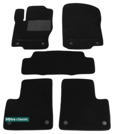 Двошарові килимки Sotra Classic Black для Mercedes-Benz GL/GLS-Class (X166)(1-2 ряд) 2013-2019 / M/GLE-Class (W166)(1-2 ряд) 2011-2019 - Фото 1