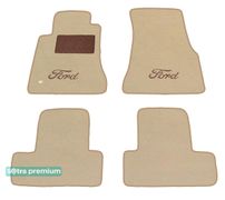 Двошарові килимки Sotra Premium Beige для Ford Mustang (mkV) 2005-2014 - Фото 1