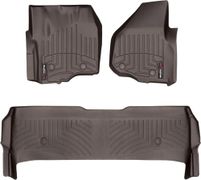 Коврики Weathertech Choco для Ford Super Duty (double cab)(mkIII)(no 4x4 shifter)(1 row - 2pcs.)(raised dead pedal) 2012-2016 automatic - Фото 1