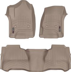 Коврики WeatherTech Beige для Chevrolet Silverado (mkIII)(double cab)(no 4x4 shifter)(with full console)(not extended 2 row) 2014→