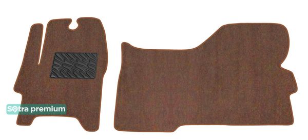 Двошарові килимки Sotra Premium Chocolate для Iveco Daily (mkVI)(1 ряд) 2014-2019 - Фото 1
