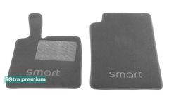 Двошарові килимки Sotra Premium Grey для Smart ForTwo (mkII)(W451)(з кліпсами) 2007-2014
