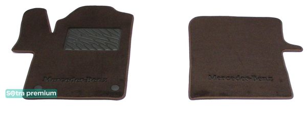 Двухслойные коврики Sotra Premium Chocolate для Mercedes-Benz V-Class (W447)(1 ряд) 2014→ - Фото 1